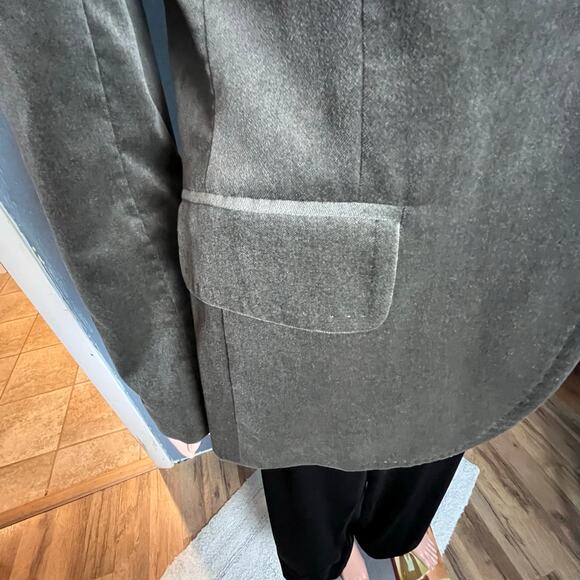 J. Crew Velvet Green Blazer 10 Career Business Academia Minimalist Preppy Luxe - Picture 6 of 9